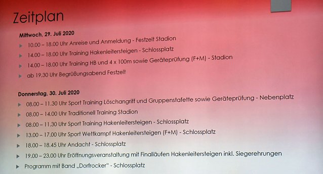 Bild: Vorschau auf die Deutschen Feuerwehrmeisterschaften