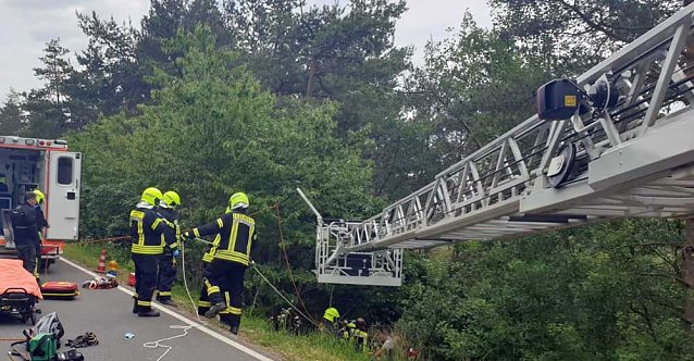 Bild: Motorradunfall am Kyffh&auml;user