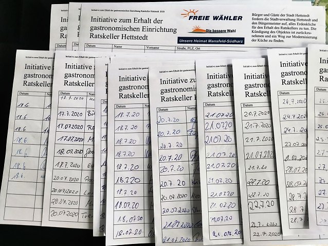 Bild: Unterschriftenliste