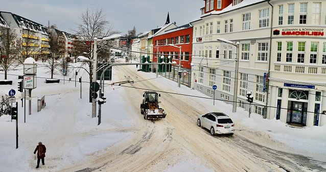 Bild: Die Nordh&auml;user Innenstadt am 9. Februar