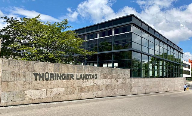 Bild: Der Th&uuml;ringer Landtag in Erfurt