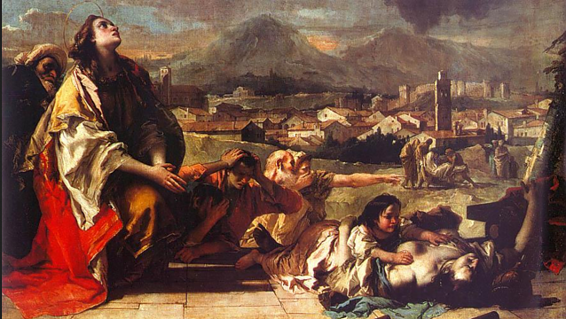 Bild: Die heilige Thecla betet f&uuml;r Pestopfer, Giambattista Tiepolo 1759