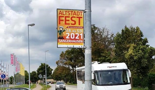 Bild: Plakate f&uuml;r das Altstadtfest - aber nicht in Nordhausen