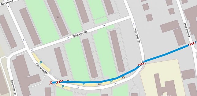 Bild: Verlauf der neuen Fernw&auml;rmeleitung. Hier ist mit Verkehrseinschr&auml;nkungen zu rechnen.