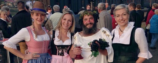 Bild: Mit Bacchus dem Gott des Weines unterwegs