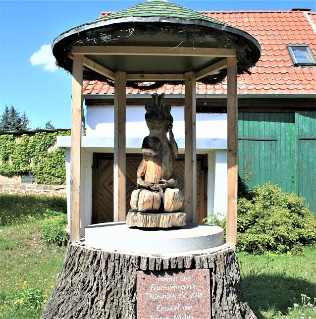 Bild: Der erste Th&uuml;runger Frosch...