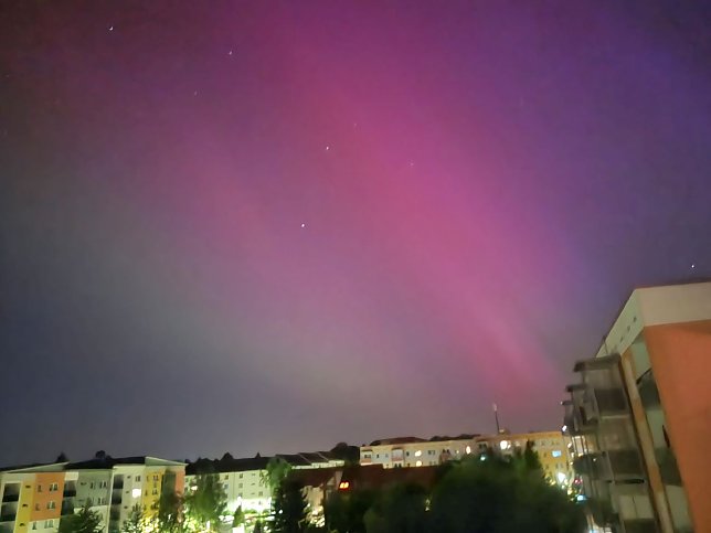 Bild: Polarlicht &uuml;ber Nordhausen