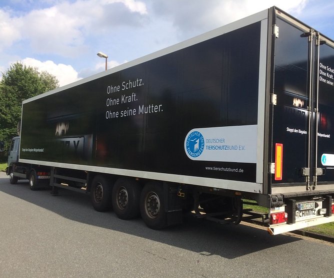 Rollende Werbung (Foto: Deutscher Tierschutzbund)