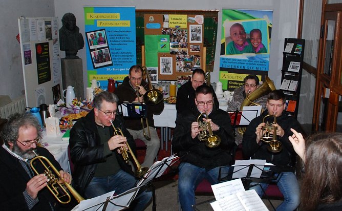 Der Posaunenchor der evangelischen Jakobikirche unter Leitung von Kantorin Almut Noack. (Foto: Jochen Miche)