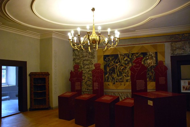 Ein Raum im Schloss Allstedt, der an M&uuml;ntzers ber&uuml;hmte F&uuml;rstenpredigt erinnert. (Foto: Jochen Miche)