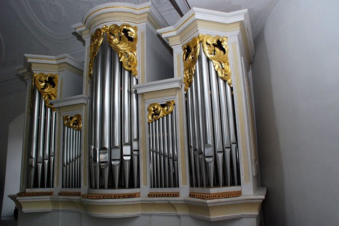 Die Wegscheider-Orgel in der Allstedter Schlosskapelle. Hier spielte Thomas Ennenbach die M&uuml;ntzer-CD ein. (Foto: Jochen Miche)