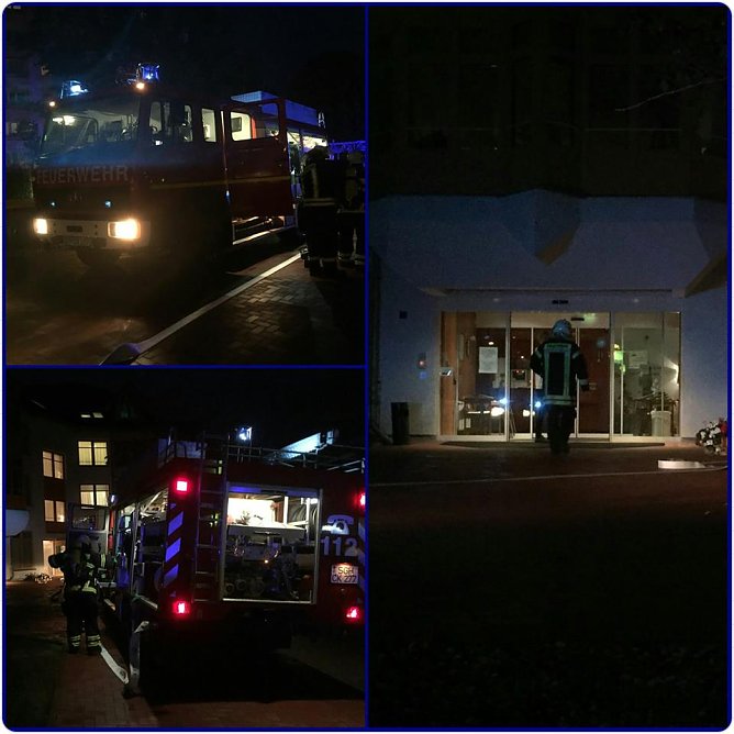 Blaulicht vor dem AWO-Heim (Foto: FFW Sangerhausen)