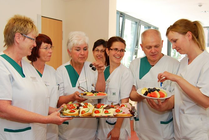 Fr&uuml;hst&uuml;ck f&uuml;r Pflegekr&auml;fte in Eisleben (Foto: Gabriele Lakomy)