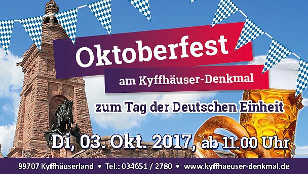 Auf zum Oktoberfest am Kyffh&auml;user-Denkmal (Foto: Stadtmarketing Bad Frankenhausen)