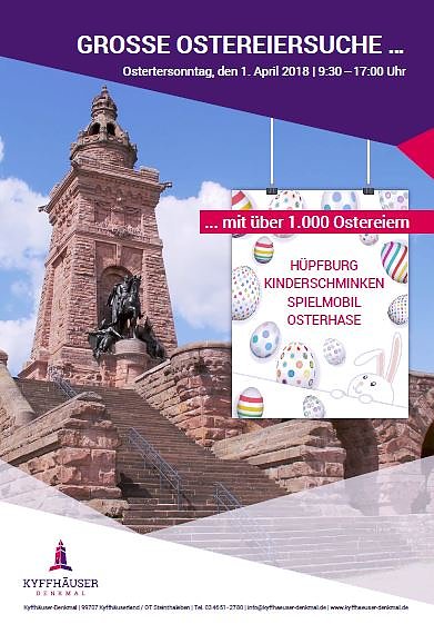 Auf zur großen Ostereiersuche am Kyffhäuser-Denkmal (Foto: Kur GmbH) Auf zur großen Ostereiersuche am Kyffhäuser-Denkmal (Foto: Kur GmbH)
