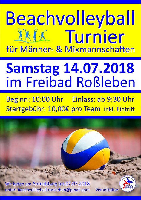 Beachvolleyballturnier in Ro&szlig;leben (Foto: Bade- und Freizeitsportverein Ro&szlig;leben e.V.)