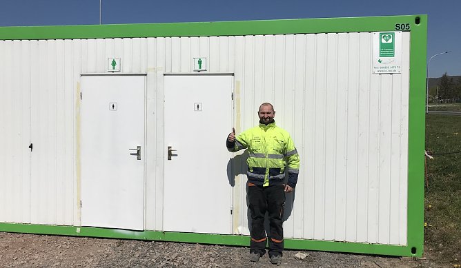 Toiltetencontainer (Foto: KNAUF) Toiltetencontainer (Foto: KNAUF)