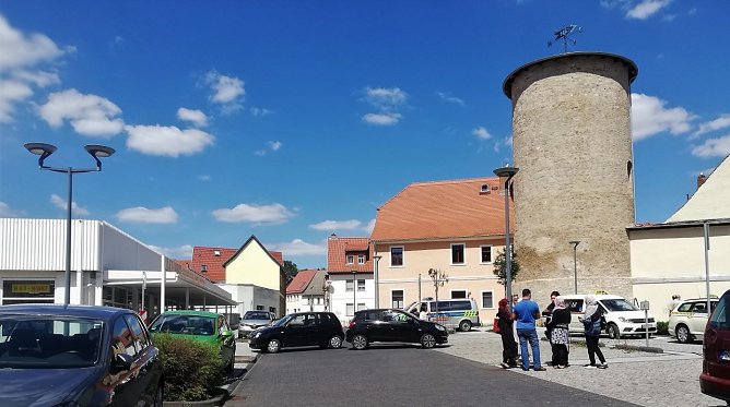 Doppelcrash in der Burgstra&szlig;e  (Foto: J. Miche)