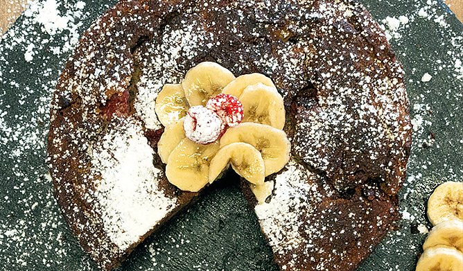 Kartoffel-Bananen-Kuchen (Foto: KMG) Kartoffel-Bananen-Kuchen (Foto: KMG)