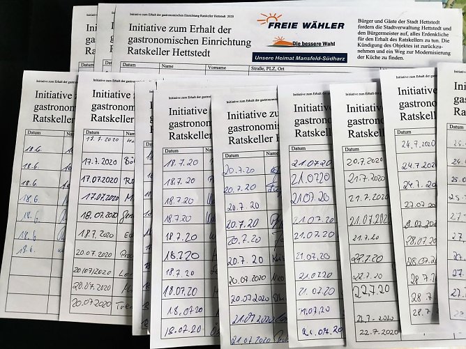 Unterschriftenliste (Foto: Jochen Miche )