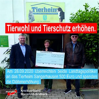 Landtagsmitglieder Spenden für Tierheim (Foto: Andreas Gehlmann) Landtagsmitglieder Spenden für Tierheim (Foto: Andreas Gehlmann)