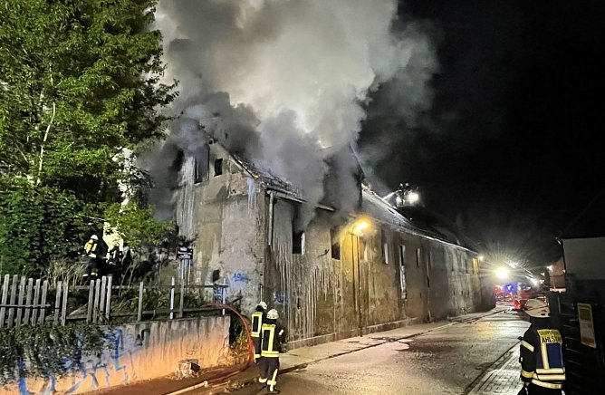 Brand in Helbra (Foto: Polizei Mansfeld-S&uuml;dharz)