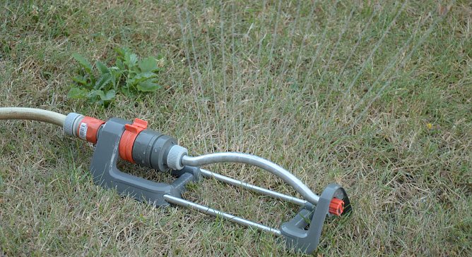 Rasensprenger (Foto: Anja Roth/ VSR-Gewässerschutz) Rasensprenger (Foto: Anja Roth/ VSR-Gewässerschutz)