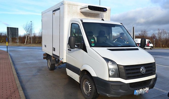 &Uuml;berpr&uuml;fter K&uuml;hltransporter (Foto: Autobahnpolizei)