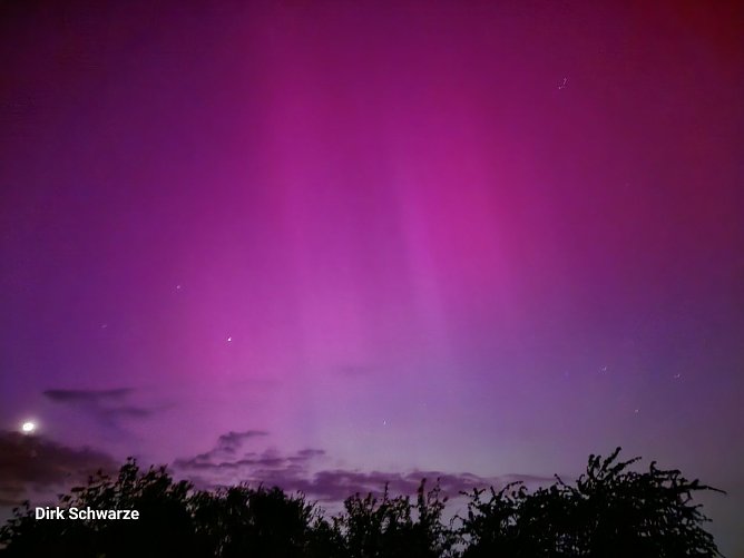 Polarlichter &uuml;ber Werther gestern Abend (Foto: D.Schwarze)