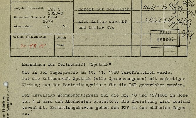 Zeit-Dokument (Foto: BSTU)