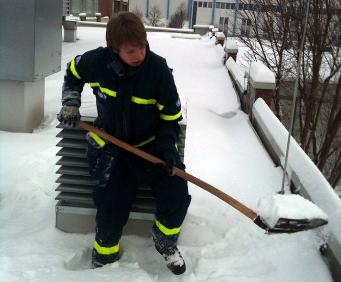Einsatz auf D&auml;chern (Foto: THW)