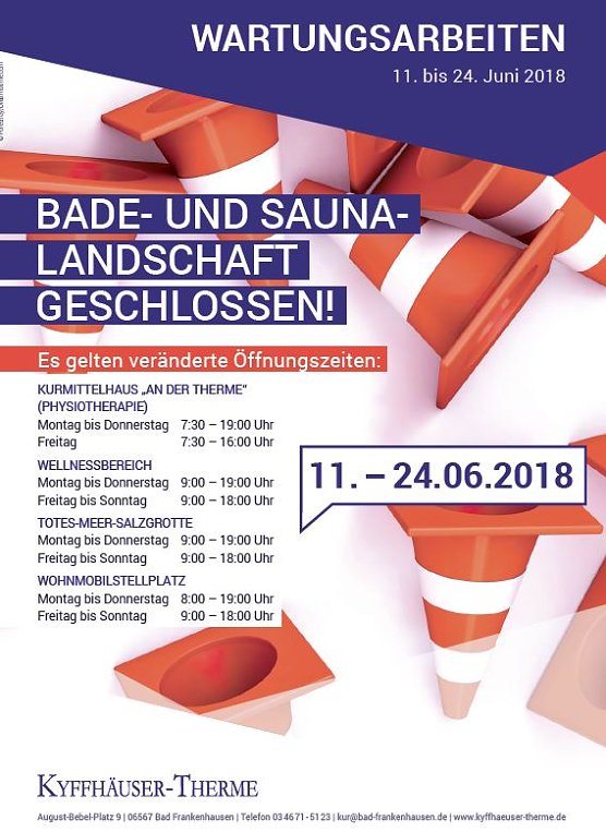 Bild: Wartungsarbeiten in der Kyffh&auml;user-Therme