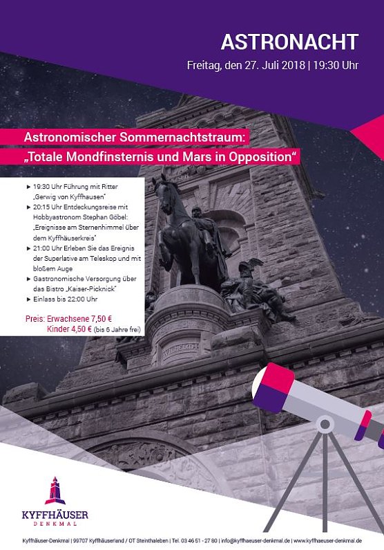 Bild: Mondfinsternis &uuml;ber dem Kaiser Wilhelm Denkmal
