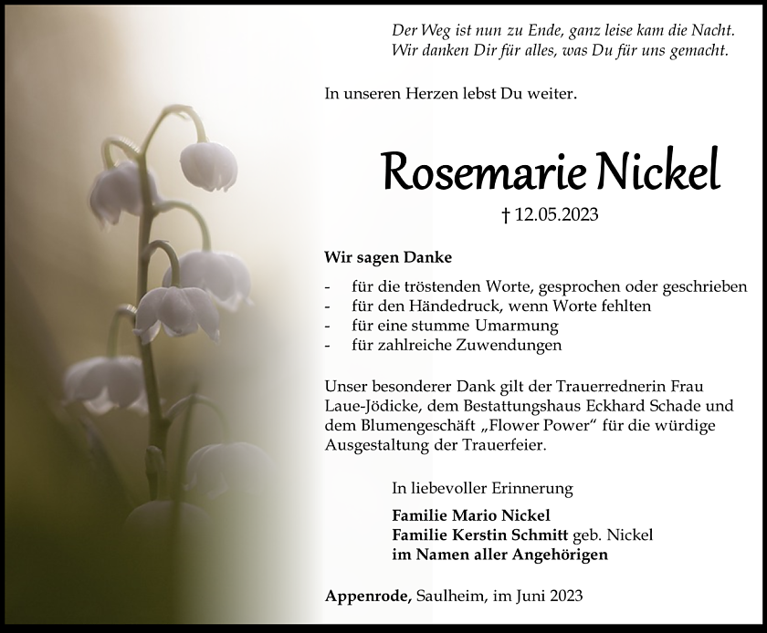 Danksagung (Foto: Schade)