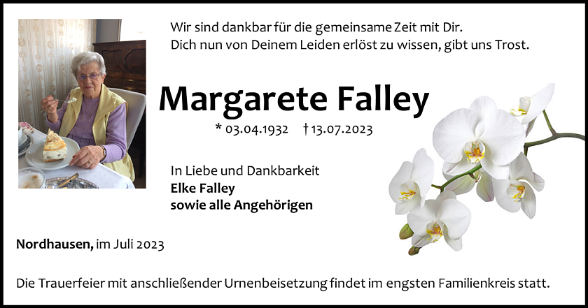 Traueranzeige (Foto: Schade)