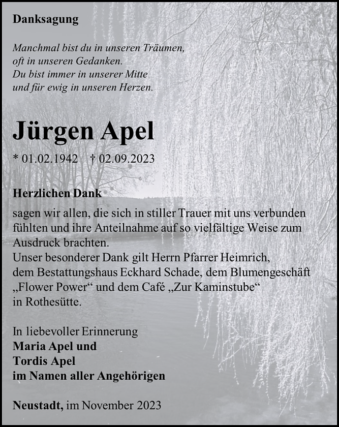 Danksagung (Foto: Schade)