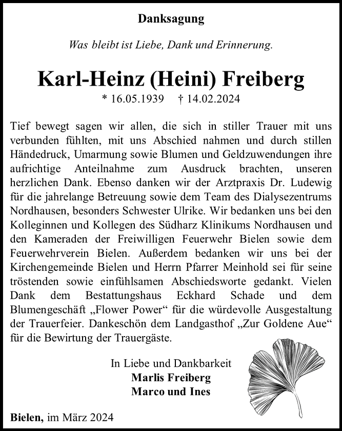 Danksagung (Foto: Schade)