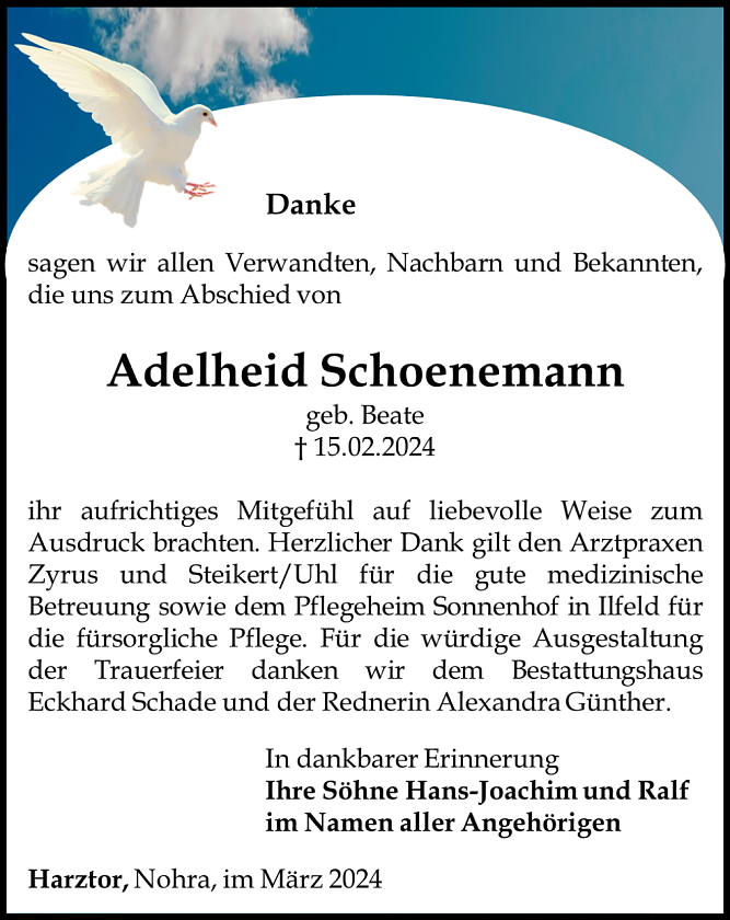 Danksagung (Foto: Schade)