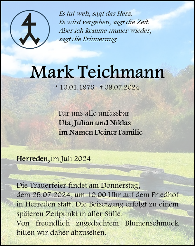 Traueranzeige (Foto: Schade)