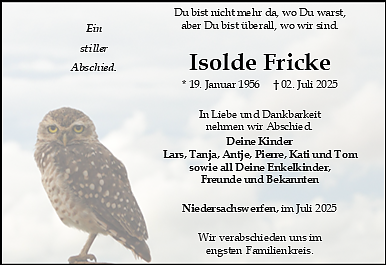 Traueranzeige (Foto: Bestattungshaus Schade)