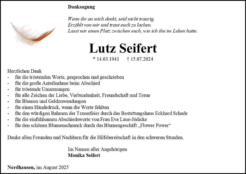 Danksagung (Foto: Schade)