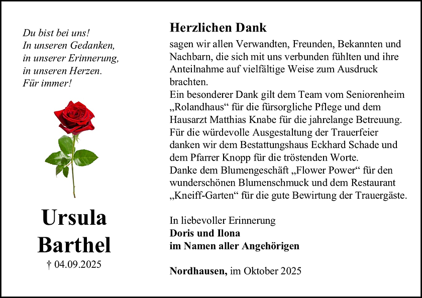 Danksagung (Foto: Schade)