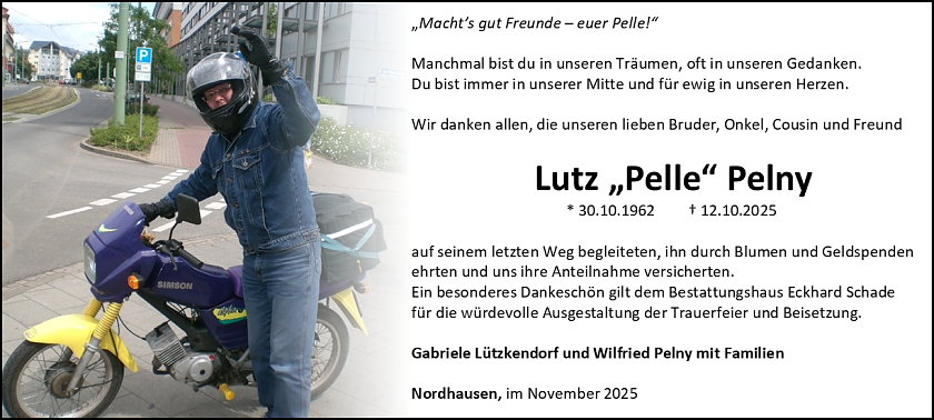 Danksagung (Foto: Bestattungshaus Eckhard Schade)