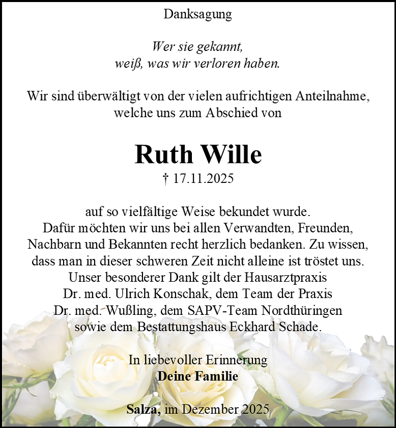 Danksagung (Foto: Schade)