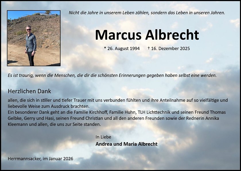 Danksagung (Foto: Bestattung Baumgarten)