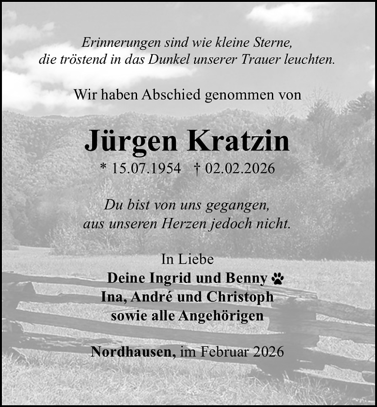 Traueranzeige (Foto: Schade)