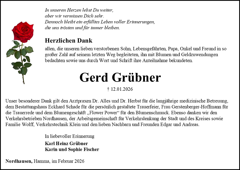 Danksagung (Foto: Schade)