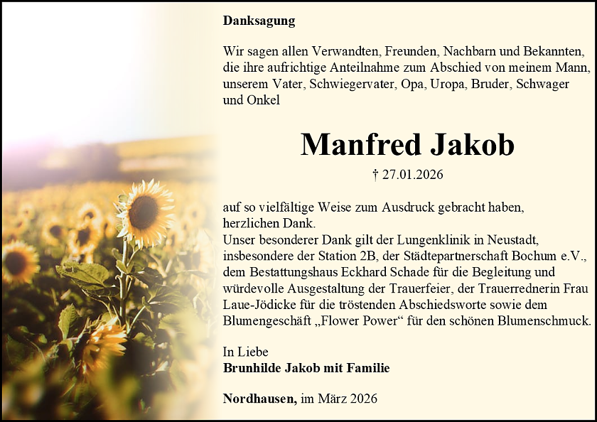 Danksagung (Foto: Schade)