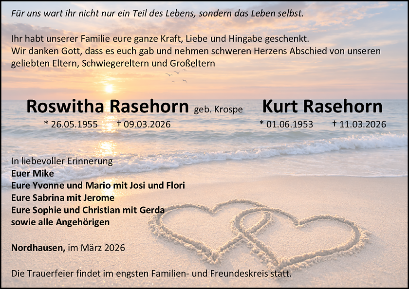 Traueranzeige (Foto: Bestattungshaus Eckhard Schade)