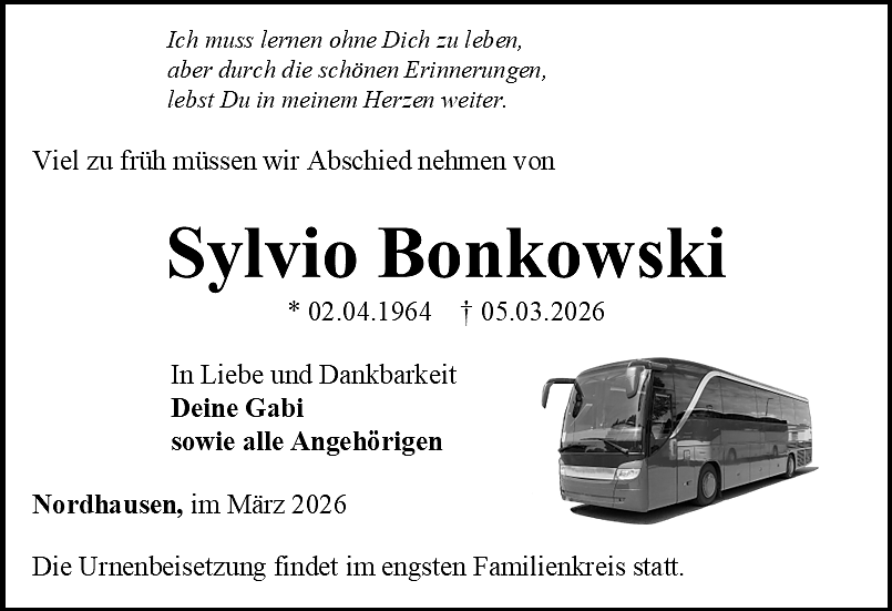 Traueranzeige (Foto: Schade)